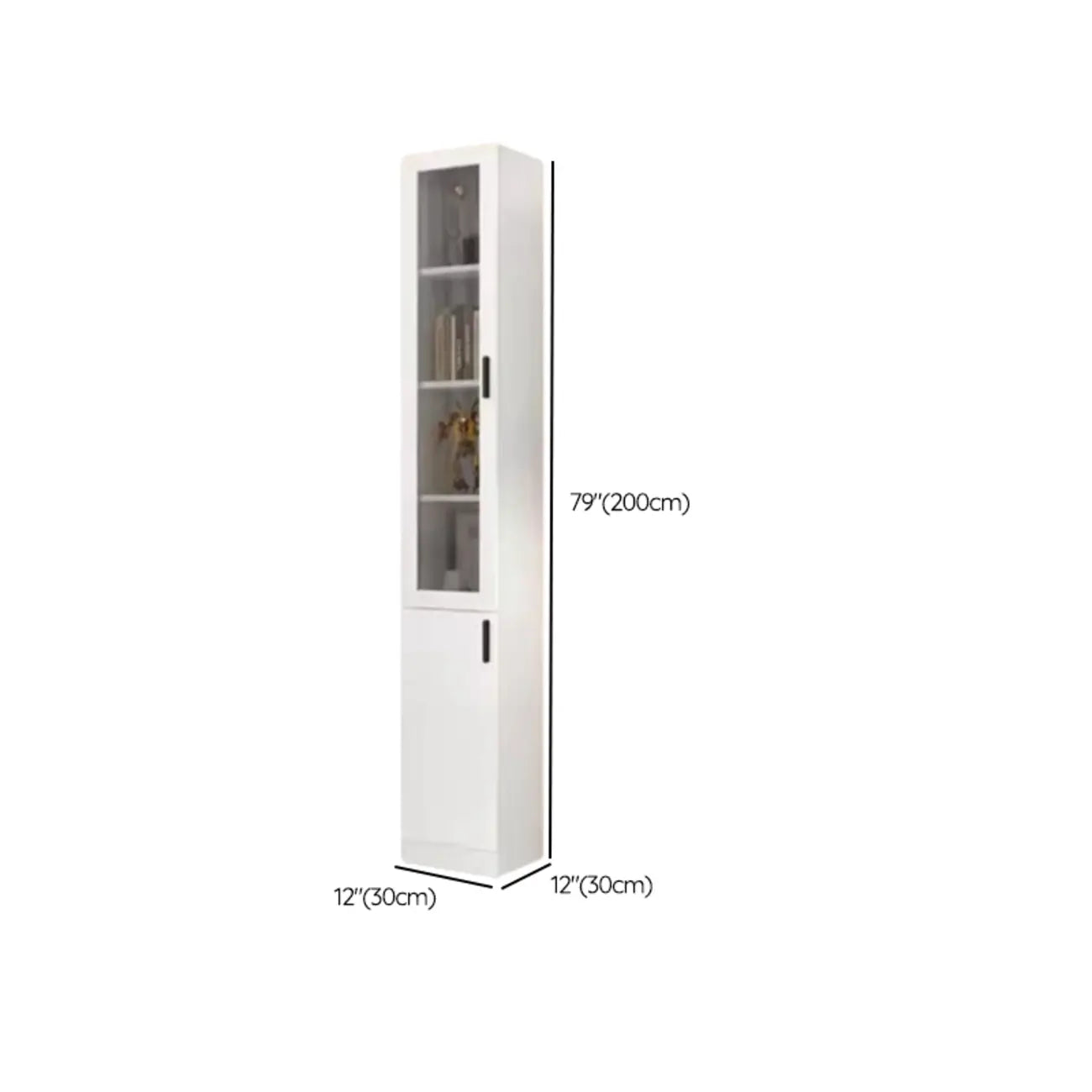 Bibliothèque moderne blanche avec armoire de rangement