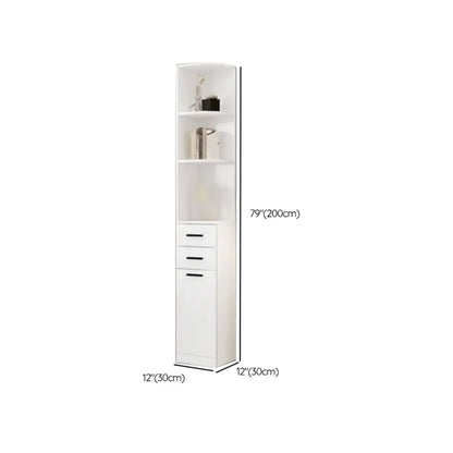 Bibliothèque moderne blanche avec armoire de rangement