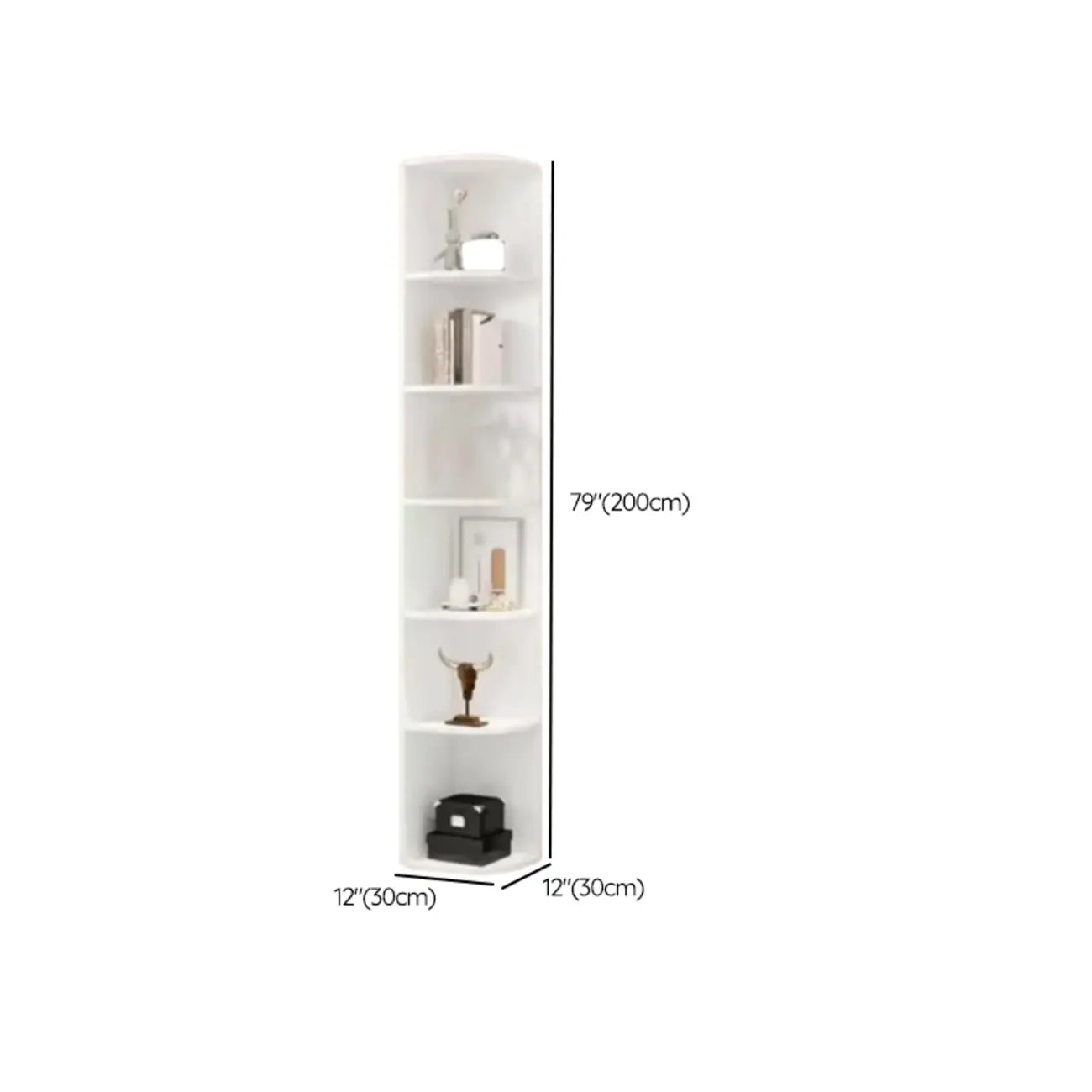 Bibliothèque moderne blanche avec armoire de rangement