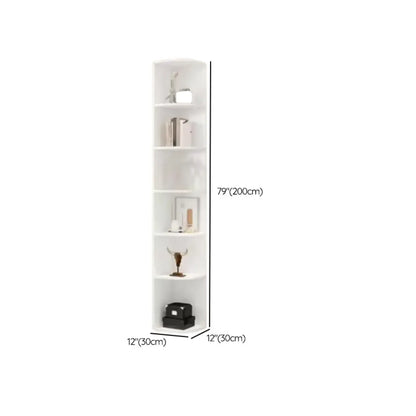 Bibliothèque moderne blanche avec armoire de rangement
