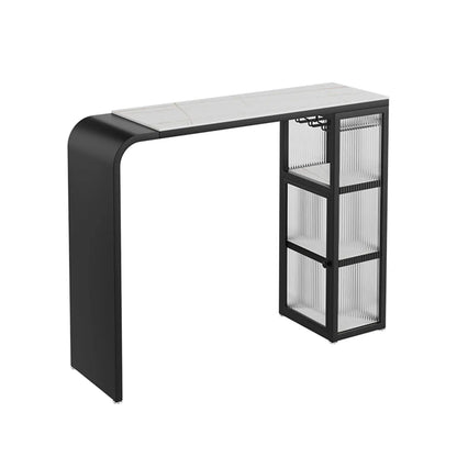Table de bar moderne avec plateau en granit résistant aux rayures pour la cuisine