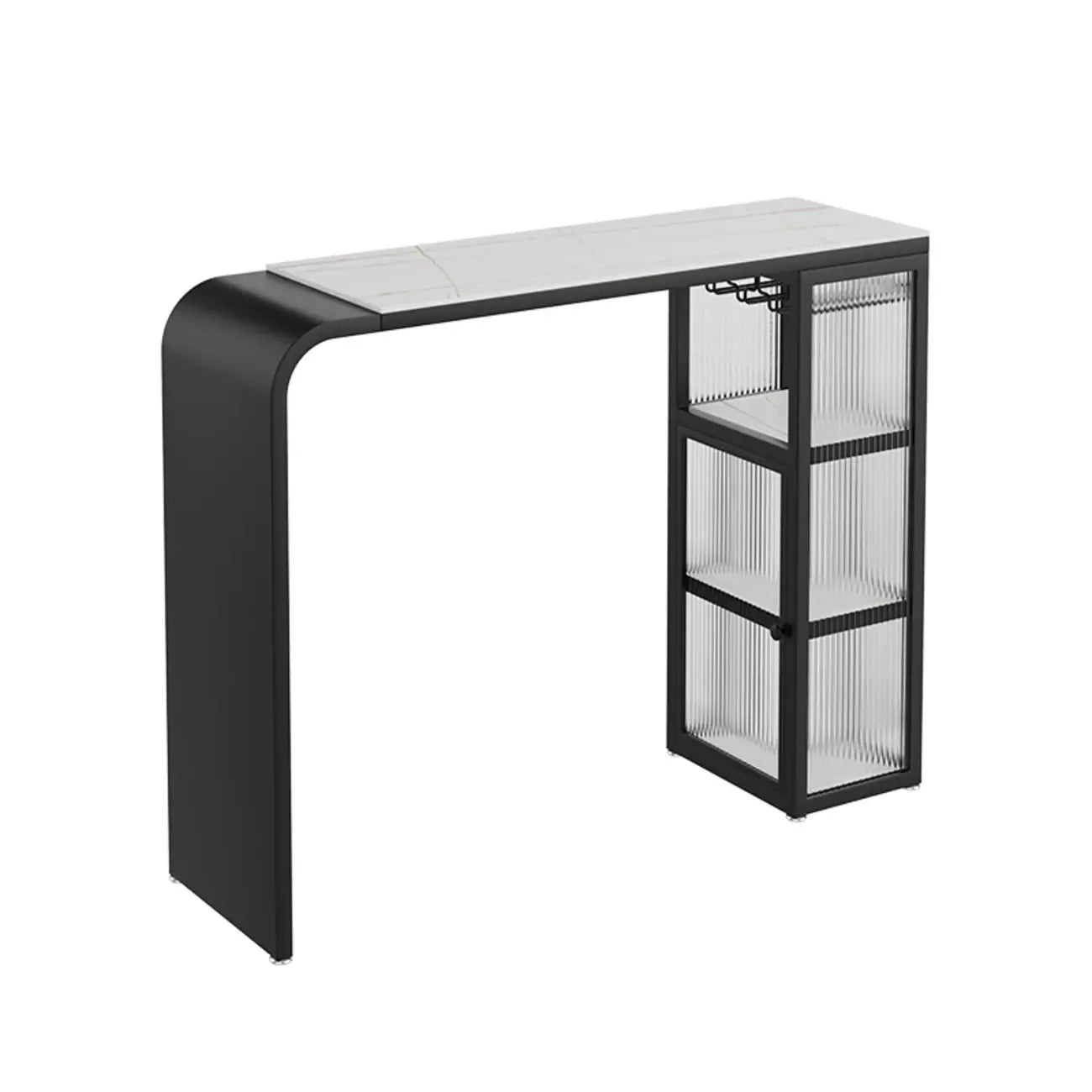 Table de bar moderne avec plateau en granit résistant aux rayures pour la cuisine