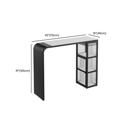 Table de bar moderne avec plateau en granit résistant aux rayures pour la cuisine