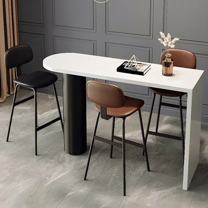 Tabouret de bar moderne ergonomique en cuir de selle, dossier bas, pour la cuisine
