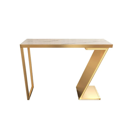 Tables de bar modernes en métal avec plateau en pierre