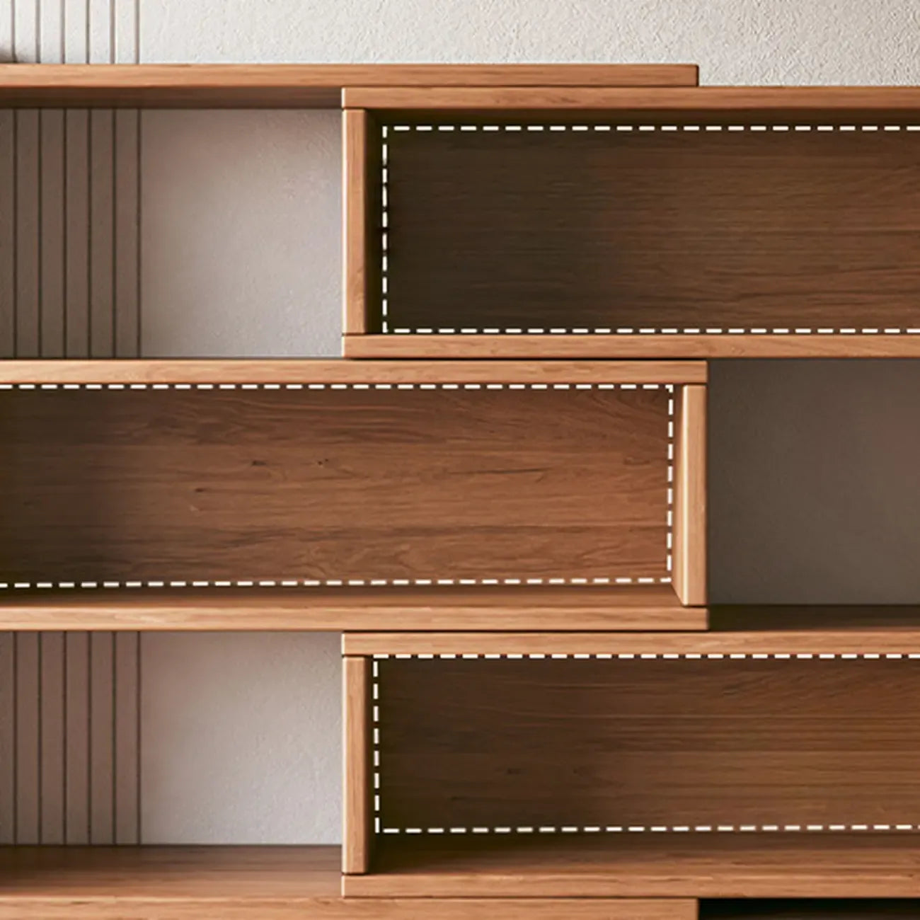 Bibliothèque cubique horizontale moderne en bois réglable