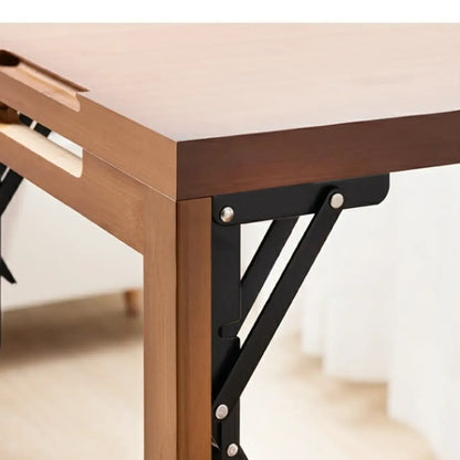 Tables de bar de rangement extensibles manuellement en bambou brun