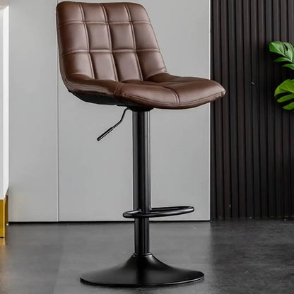Tabourets de bar pivotants et réglables en similicuir glamour