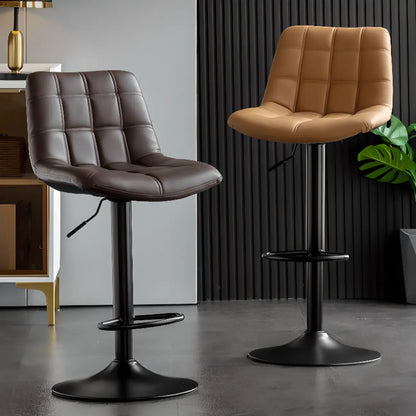 Tabourets de bar pivotants et réglables en similicuir glamour