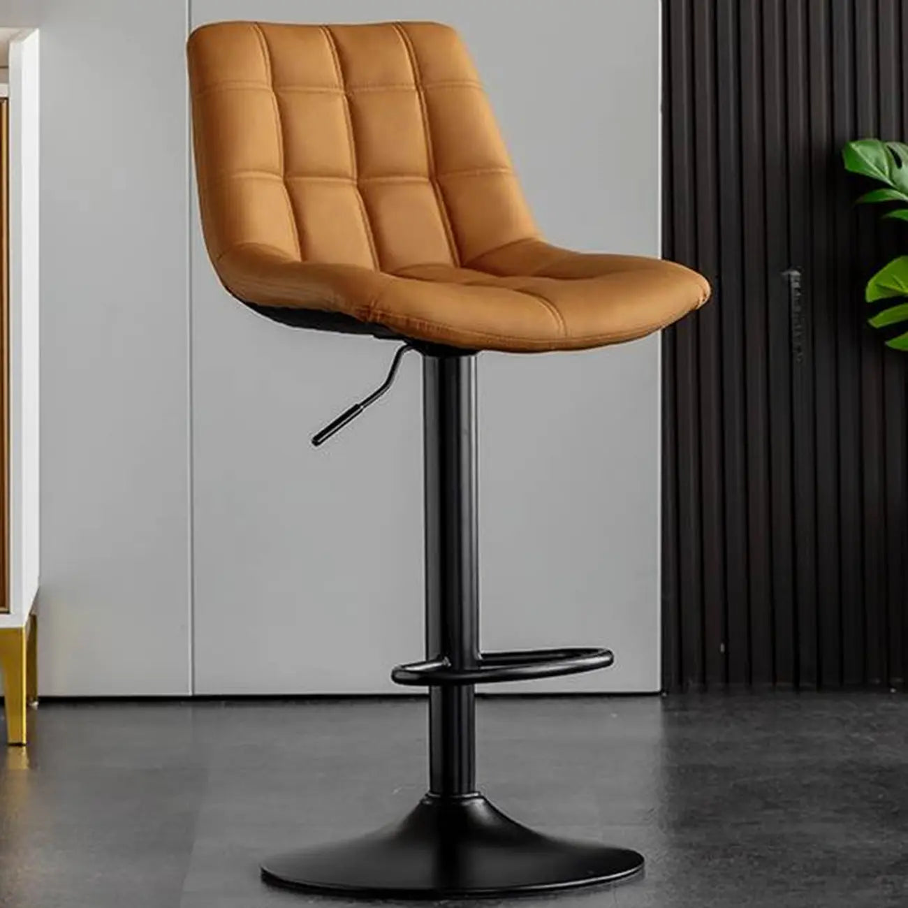 Tabourets de bar pivotants et réglables en similicuir glamour