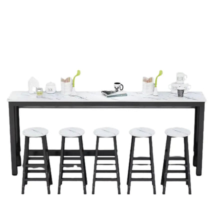 Tables de bar modernes à plateau fixe en métal blanc