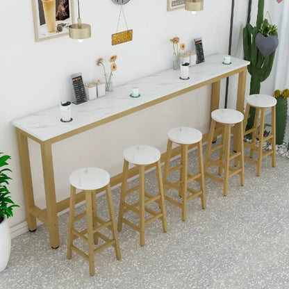 Tables de bar modernes à plateau fixe en métal blanc