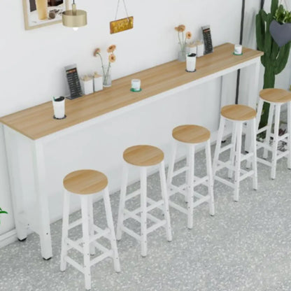 Tables de bar modernes à plateau fixe en métal blanc
