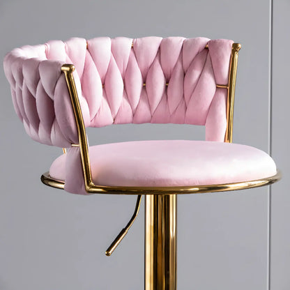 Tabourets de bar pivotants et réglables en velours moderne