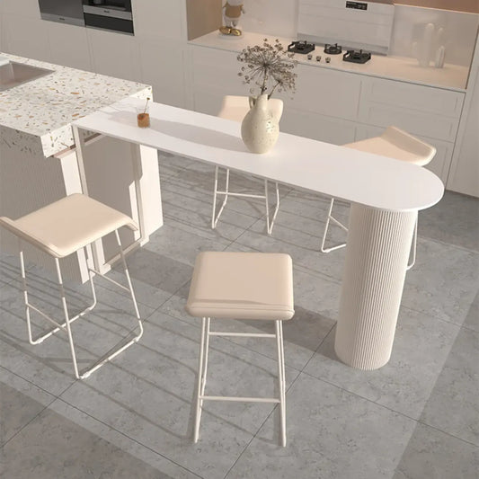 Tables de bar asymétriques modernes en ardoise blanche