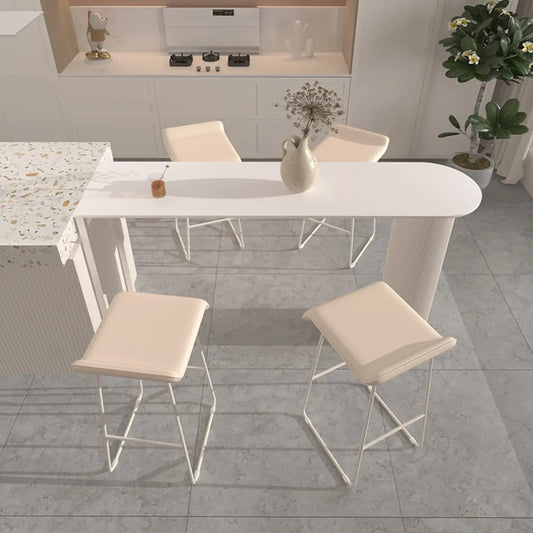 Tables de bar asymétriques modernes en ardoise blanche