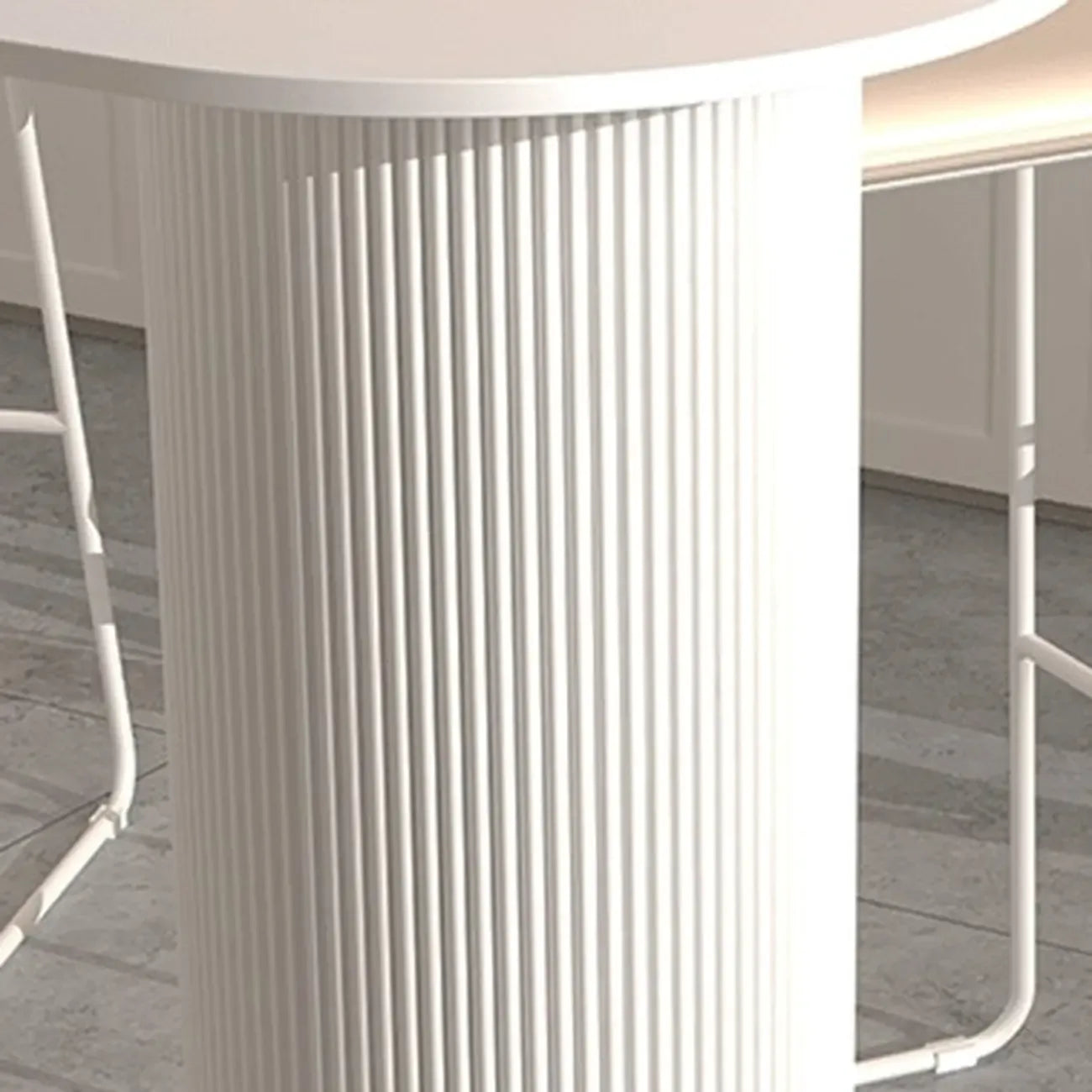 Tables de bar asymétriques modernes en ardoise blanche