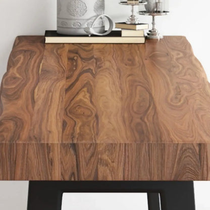 Table de bar moderne en bois avec piètement traîneau pour cuisine ou pub