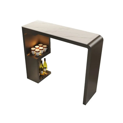 Tables de bar scandinaves blanches lisses avec rangement