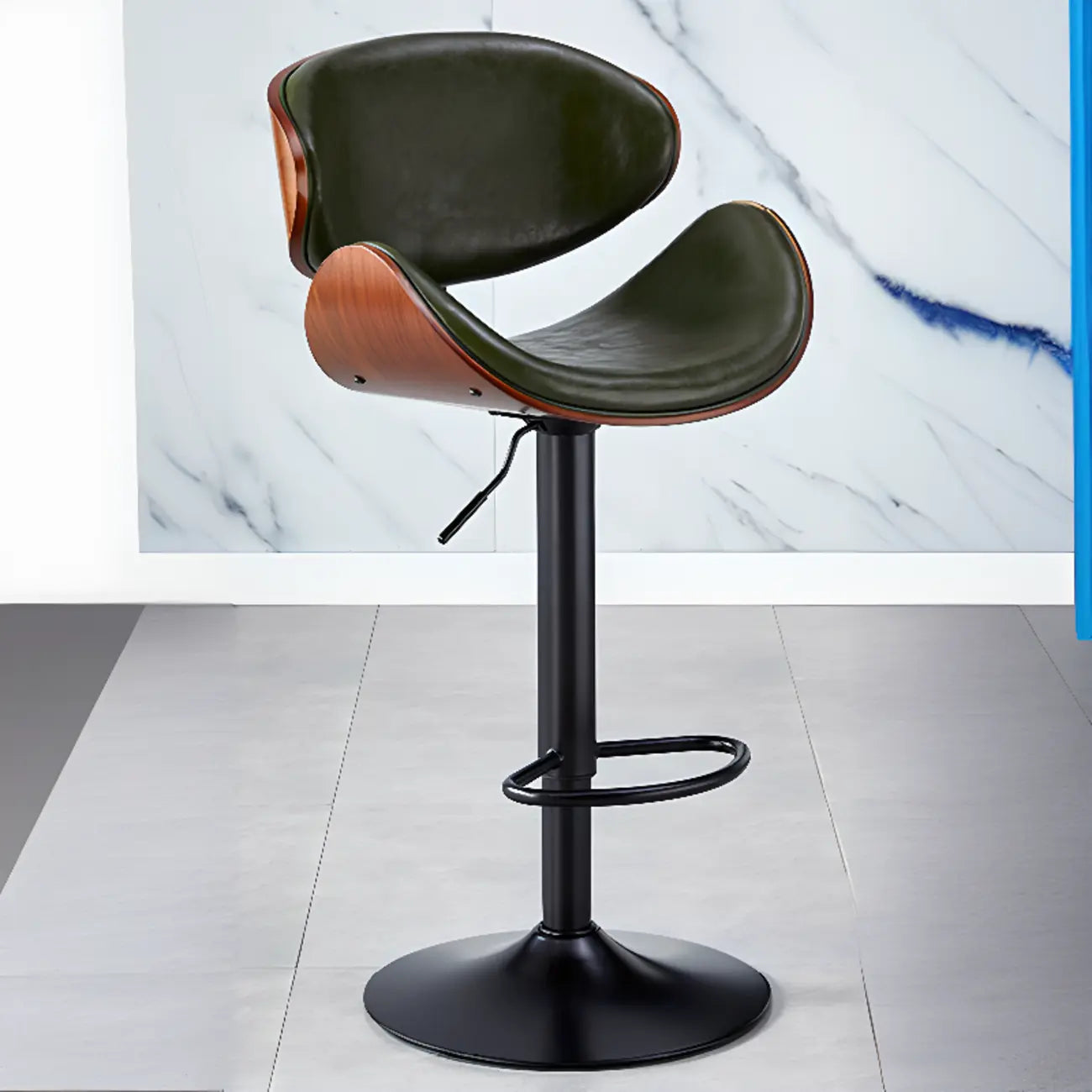 Tabourets de bar pivotants réglables en cuir
