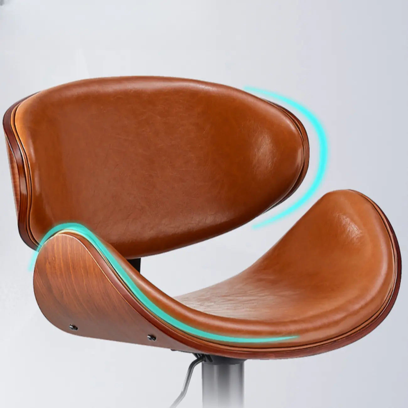 Tabourets de bar pivotants réglables en cuir