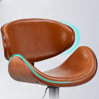 Tabourets de bar pivotants réglables en cuir