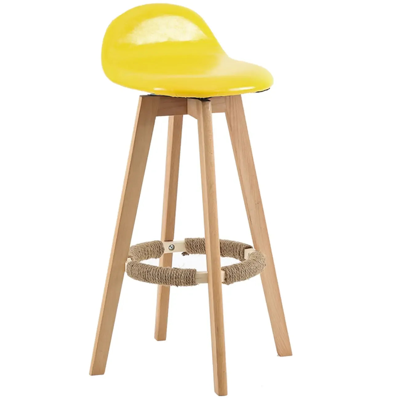 Tabouret de bar au design scandinave en bois et assise moelleuse, confortable