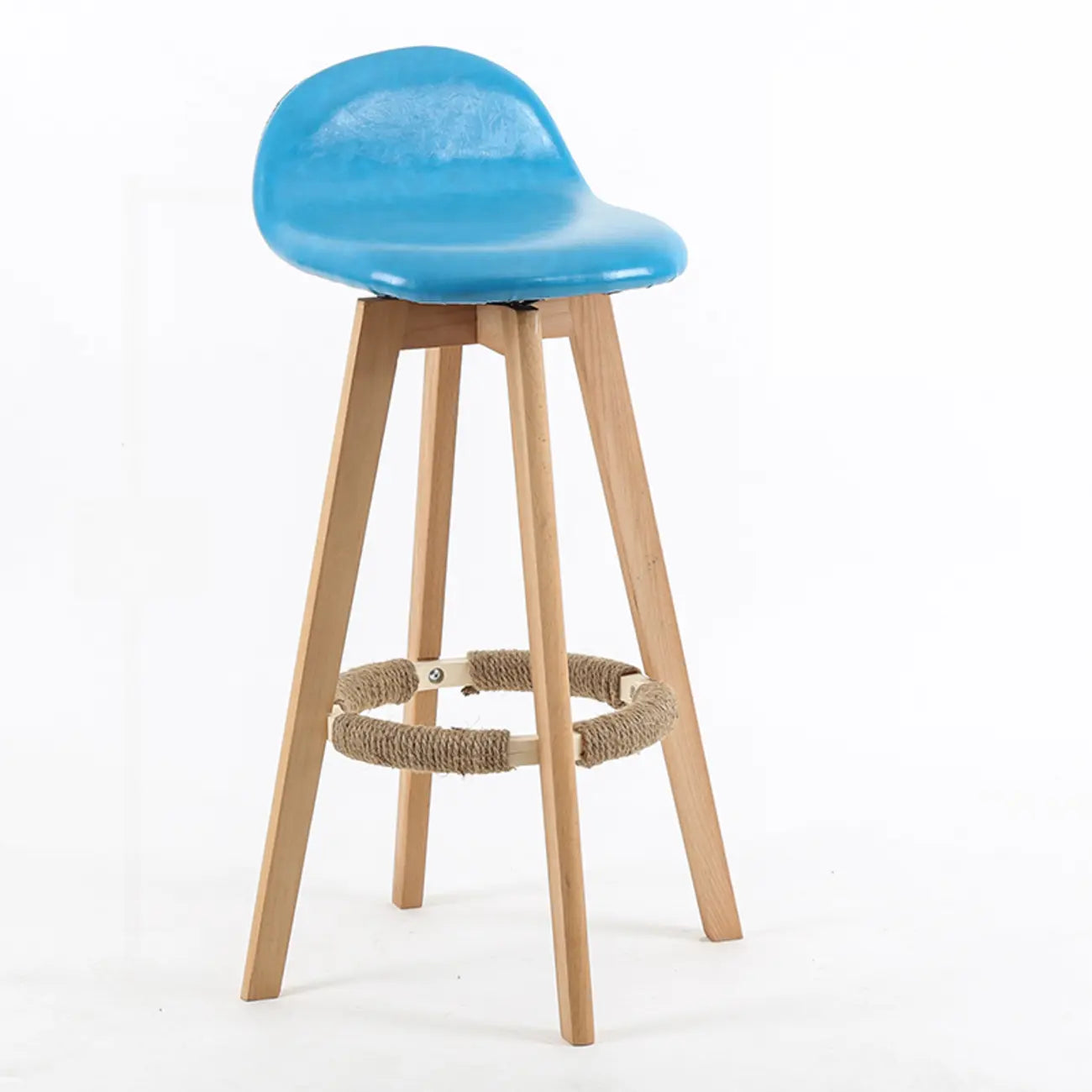 Tabouret de bar au design scandinave en bois et assise moelleuse, confortable