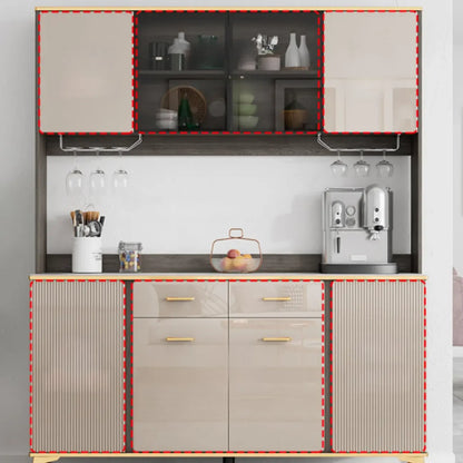 Buffet de salle à manger en bois réglable et élégant