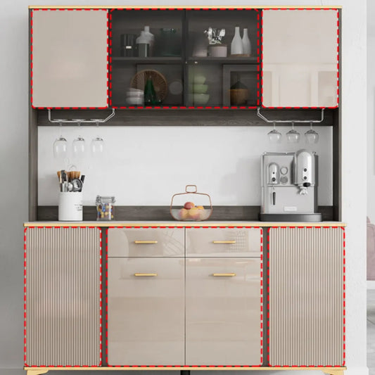 Buffet de salle à manger en bois réglable et élégant