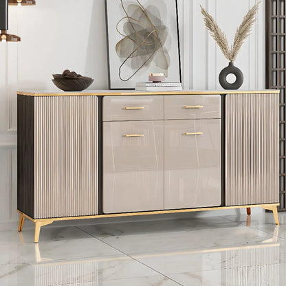 Buffet de salle à manger en bois réglable et élégant