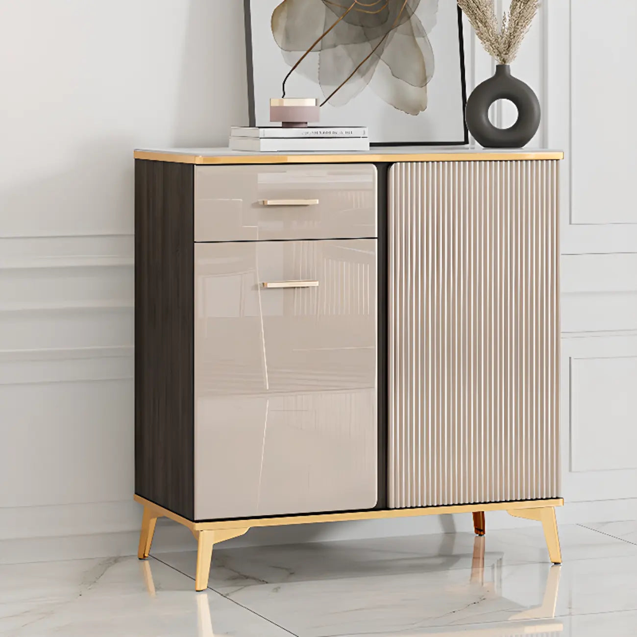 Buffet de salle à manger en bois réglable et élégant