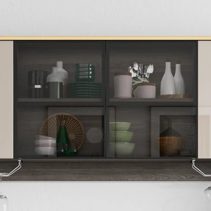 Buffet de salle à manger en bois réglable et élégant