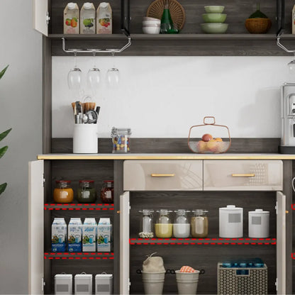 Buffet de salle à manger en bois réglable et élégant