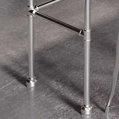 Table de bar rustique en bois dur couleur charbon avec support pour les pieds