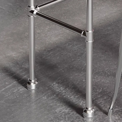 Table de bar rustique en bois dur couleur charbon avec support pour les pieds