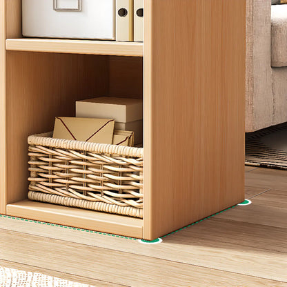 Bibliothèque rectangulaire horizontale en bois naturel à plusieurs cubes
