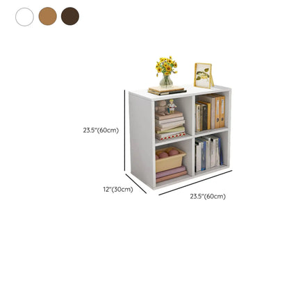 Bibliothèque rectangulaire horizontale en bois naturel à plusieurs cubes