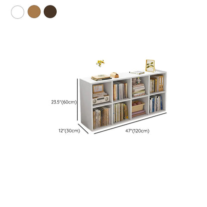 Bibliothèque rectangulaire horizontale en bois naturel à plusieurs cubes