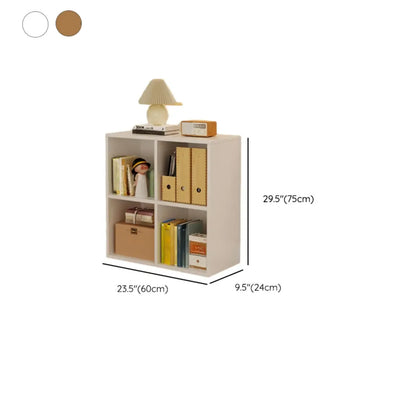 Bibliothèque rectangulaire horizontale en bois naturel à plusieurs cubes