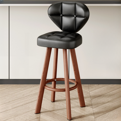 Tabourets de bar modernes capitonnés, hauteur comptoir, avec repose-pieds en métal