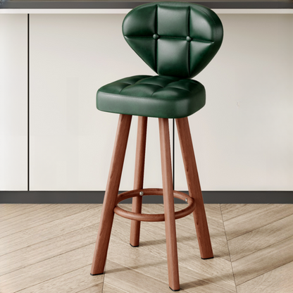 Tabourets de bar modernes capitonnés, hauteur comptoir, avec repose-pieds en métal