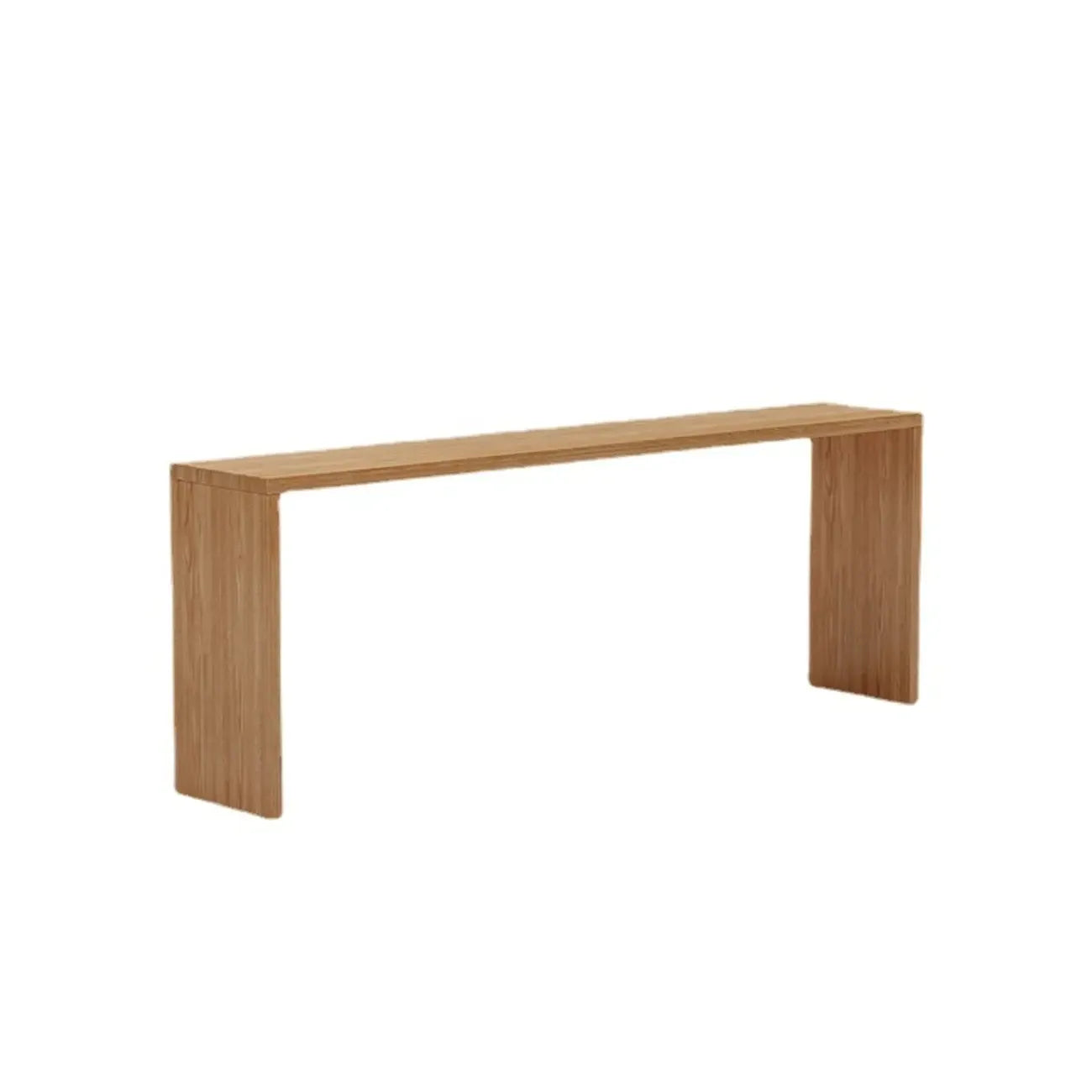 Table haute de bar rectangulaire scandinave en bois à double piétement