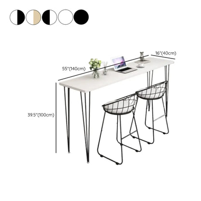 Tables de bar modernes en bois blanc au design minimaliste