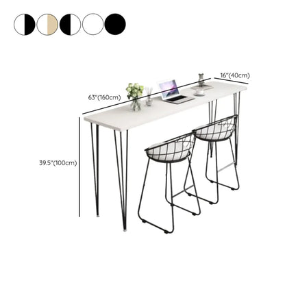 Tables de bar modernes en bois blanc au design minimaliste