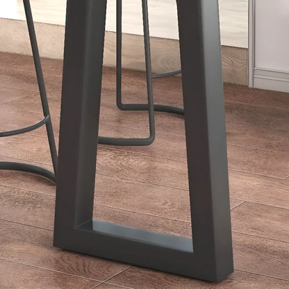 Tables de bar scandinaves en bois naturel avec piètement traîneau