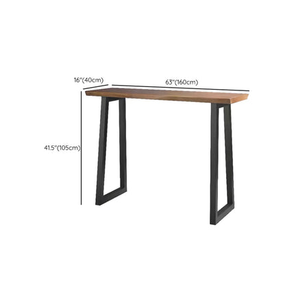 Tables de bar scandinaves en bois naturel avec piètement traîneau