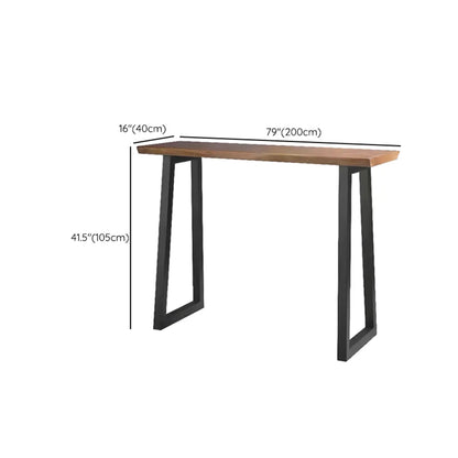 Tables de bar scandinaves en bois naturel avec piètement traîneau