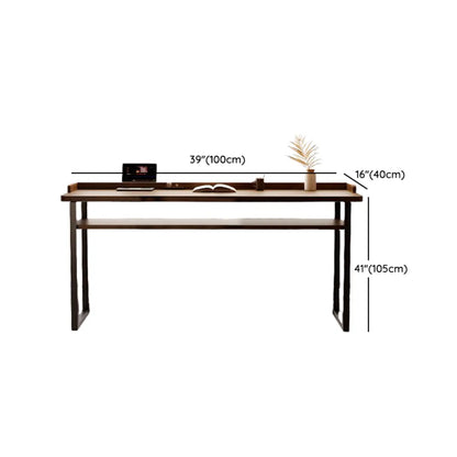 Tables de bar élégantes en pin brun avec étagères de rangement