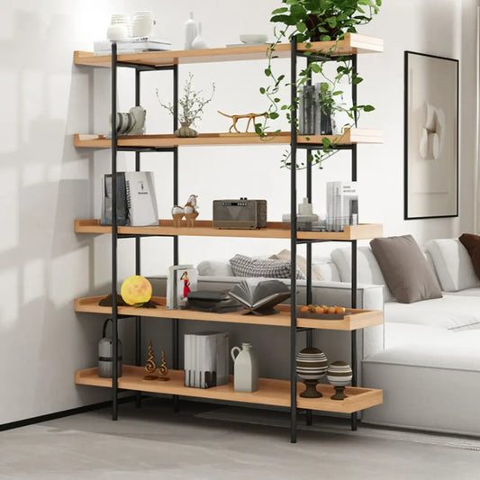 Bibliothèque ouverte moderne en bois à 5 niveaux Etagere